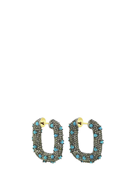Pave Diamonds Women's Gold Earrings